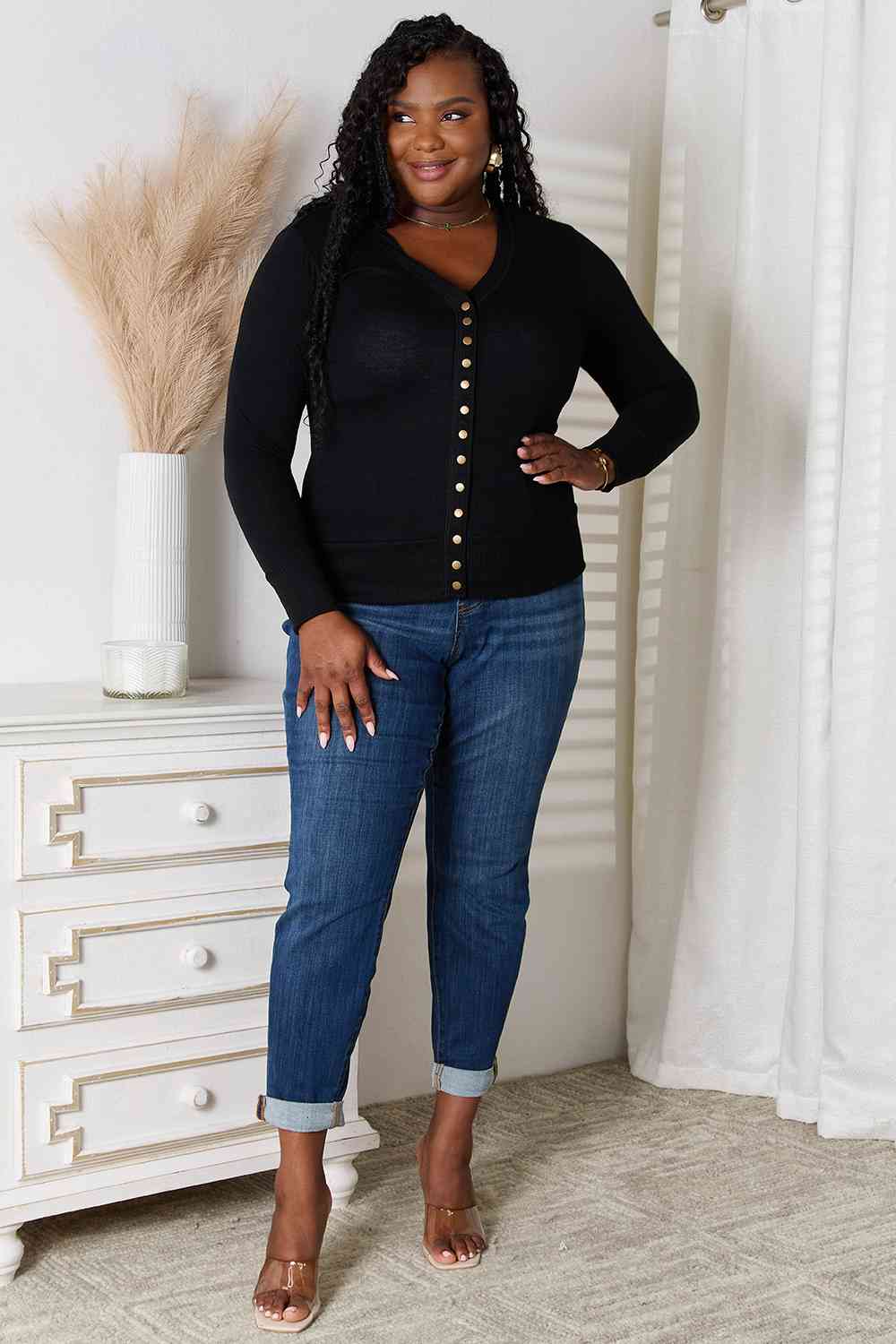 V-Neck Long Sleeve | Cardigan