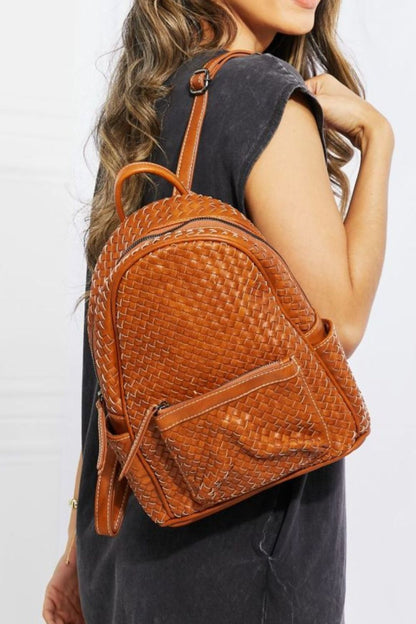 Certainly Chic Vegan Leather Woven | Backpack