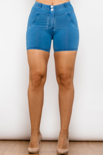 Buttoned Skinny Denim | Shorts