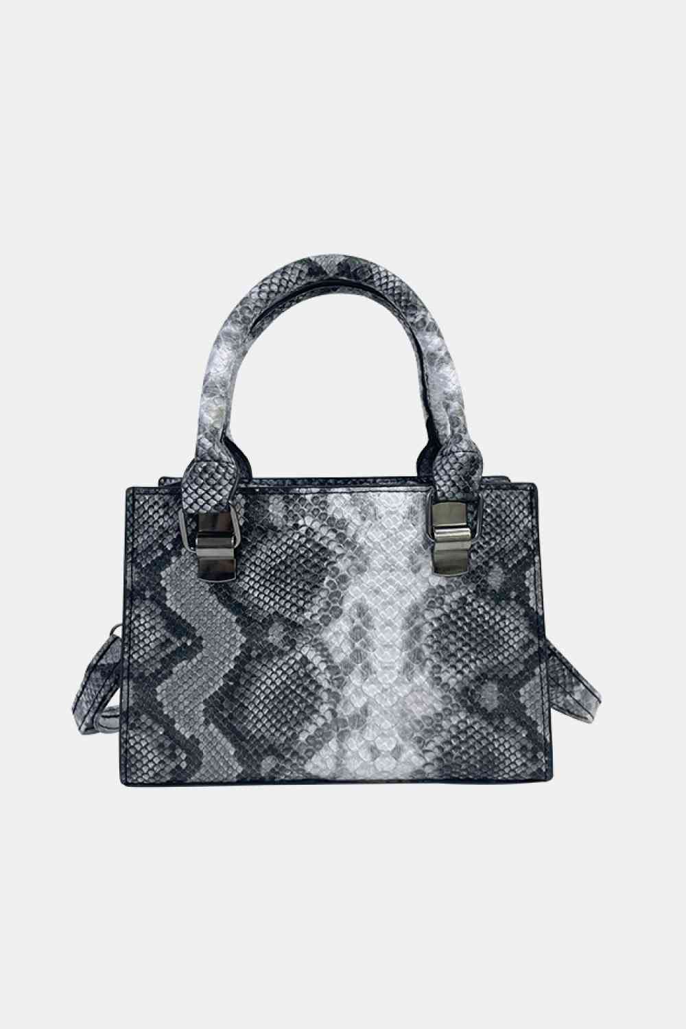 Snakeskin Print Vegan Leather | Handbag