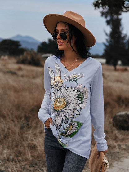 Bees N’ Me V-Neck Long Sleeve | Tee