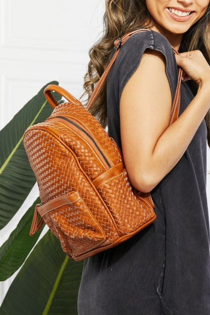 Certainly Chic Vegan Leather Woven | Backpack