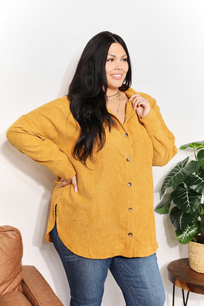 Button-Down Corduroy Tunic | Shirt