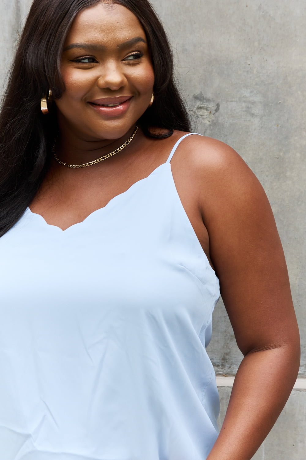 Blue Scalloped | Cami