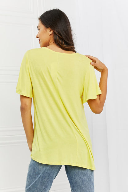 Yellow Mousse Lace Embroidered | Top