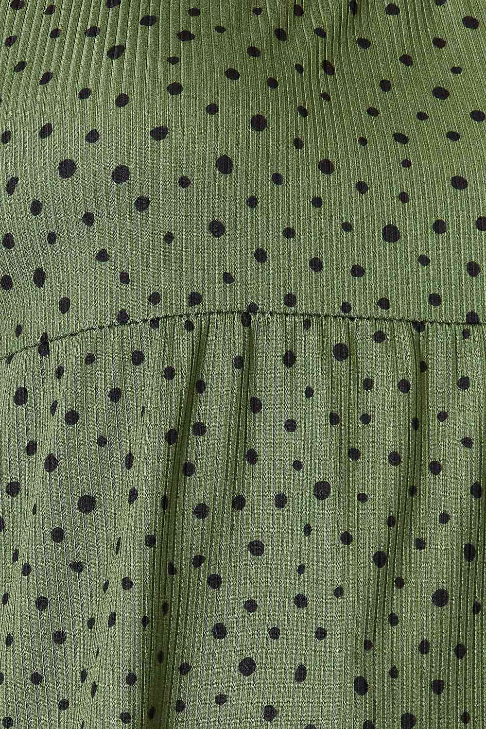 Long Puff Sleeve Polka Tiered | Top