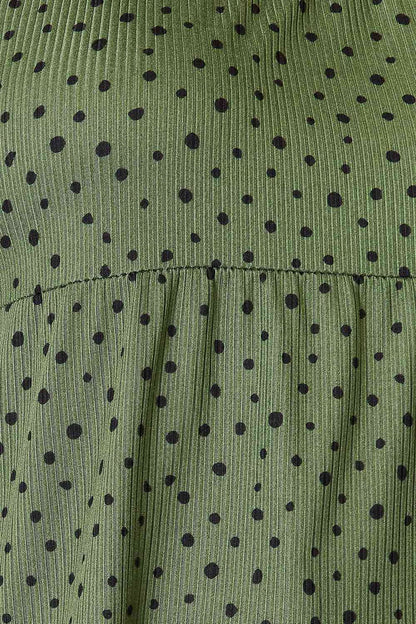 Long Puff Sleeve Polka Tiered | Top