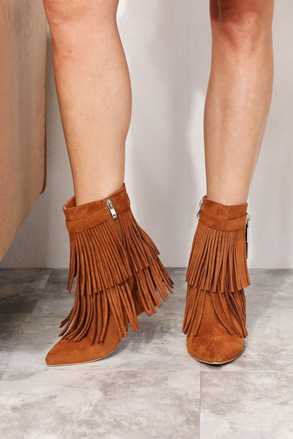 Tassel Wedge Heel Ankle | Booties