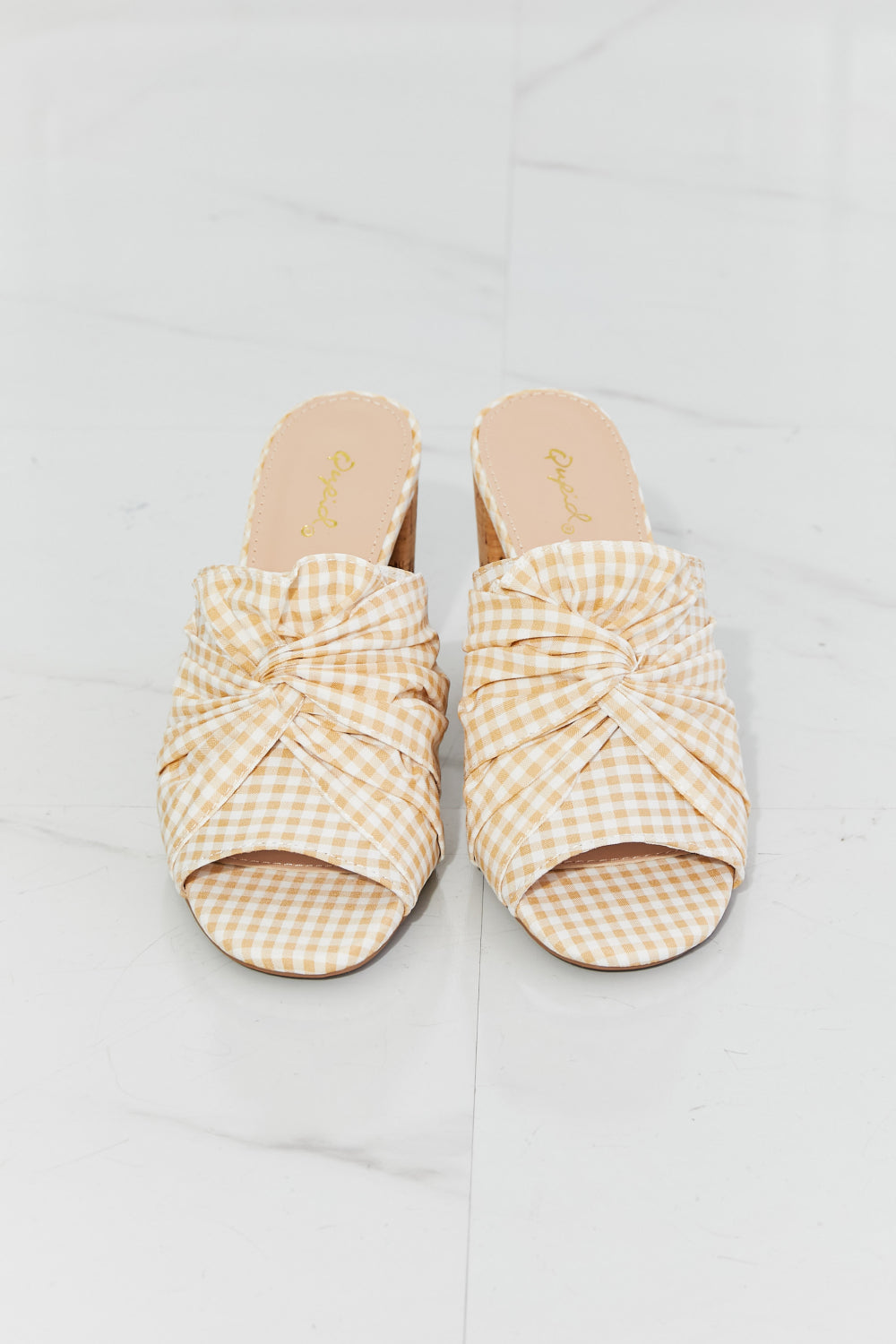 Twist Peep Toe Block Heel | Mule