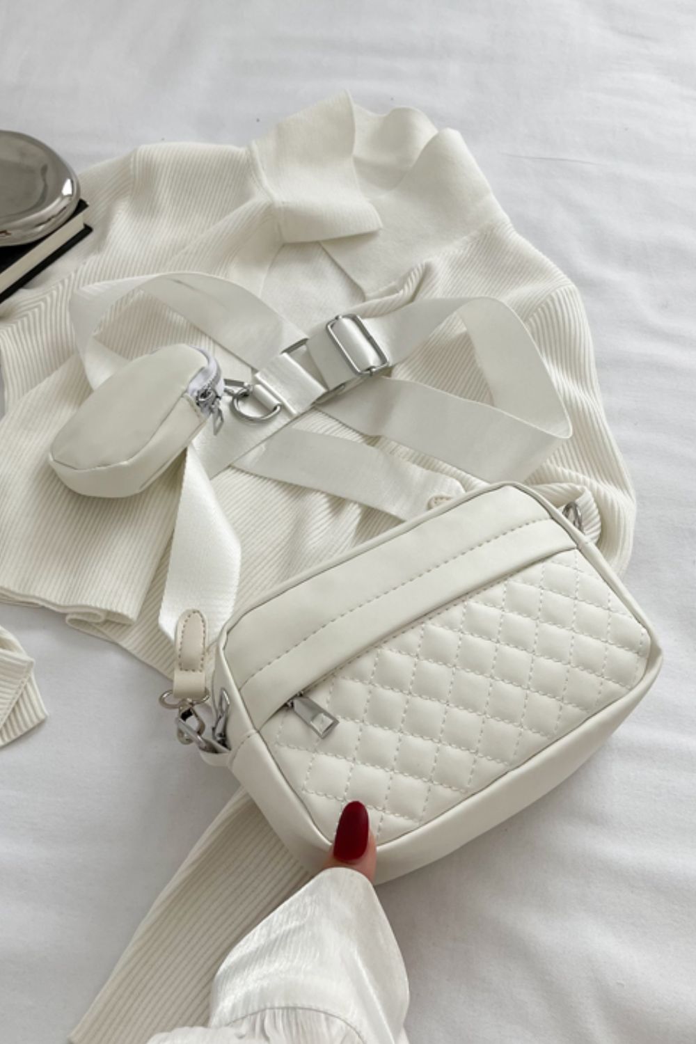 Vegan Leather Shoulder | Bag with Small Purse