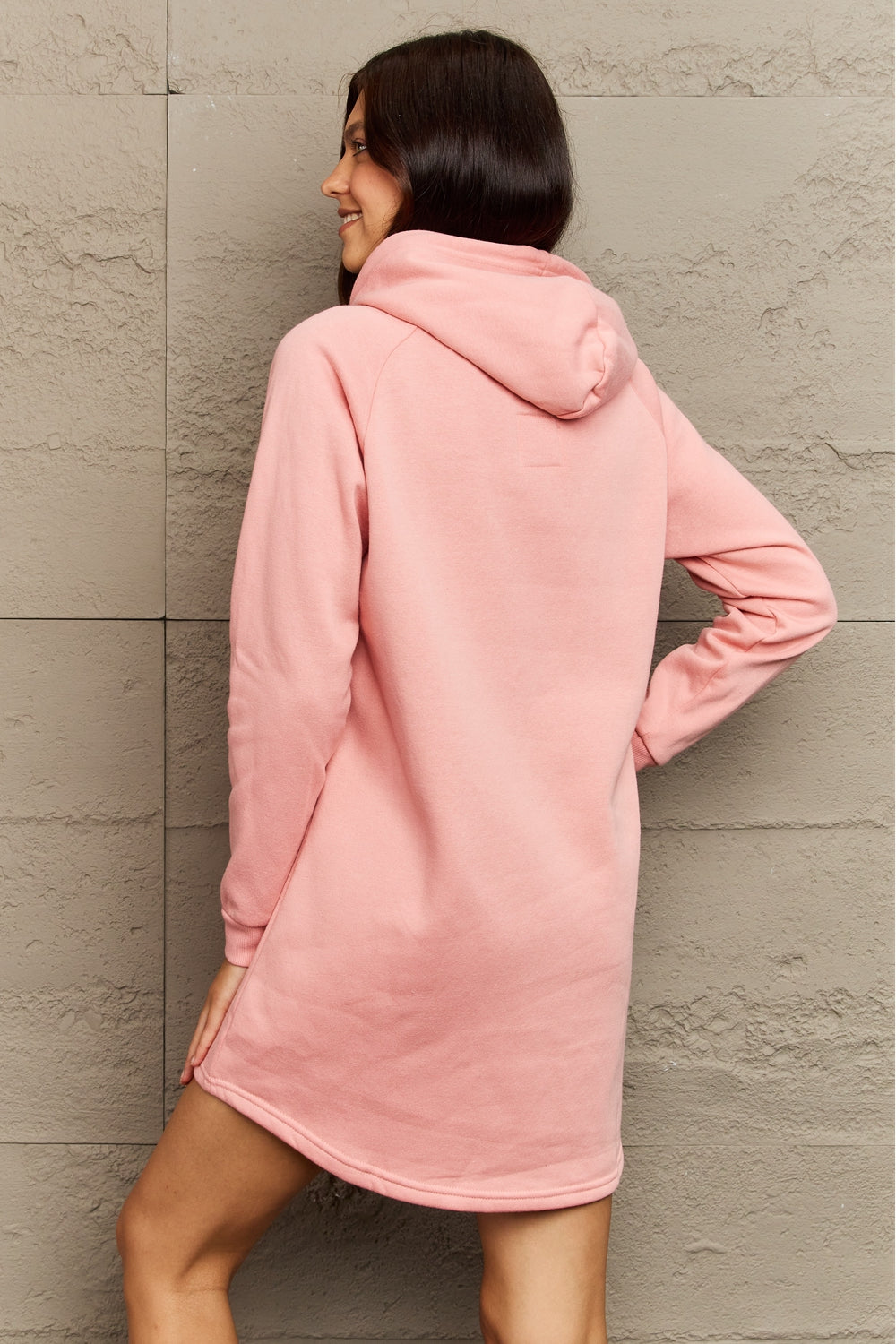 Front Pocket Raglan Sleeve Hooded | Dress
