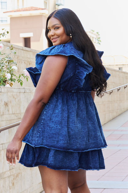 Short Flutter Sleeve Mini | Dress