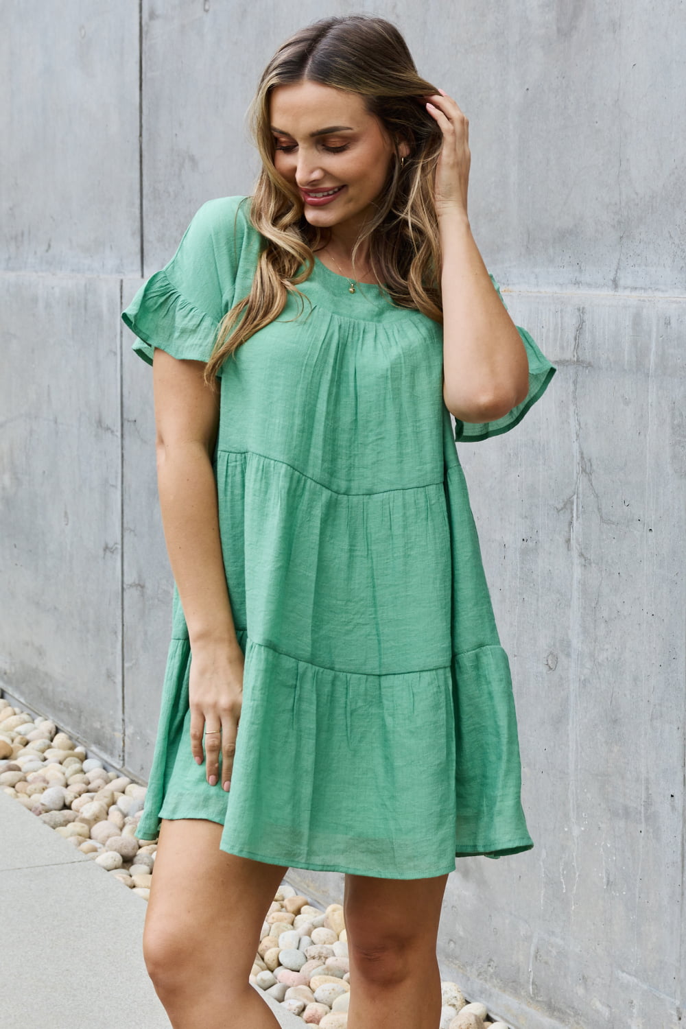 Textured Woven Babydoll | Dress