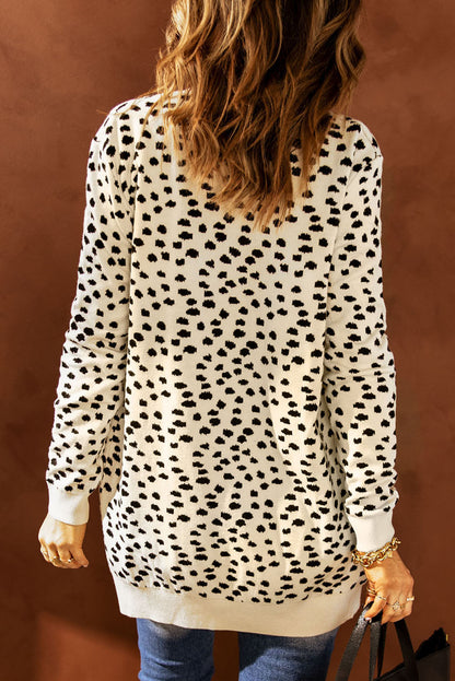 Long Sleeve with Pocket Leopard | Cardigan