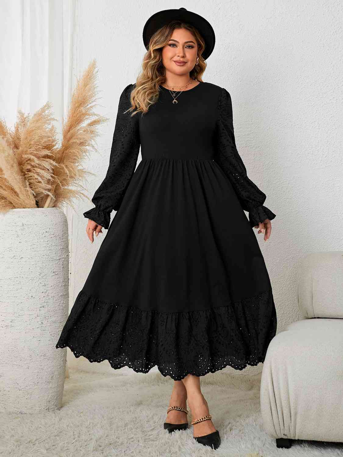 Flounce Sleeve Lace Detail | Dress