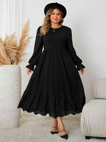 Flounce Sleeve Lace Detail | Dress