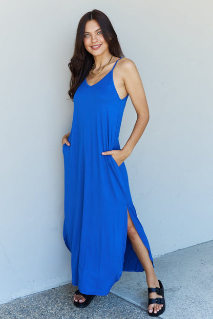 Cami Side Slit in Royal Blue | Maxi Dress