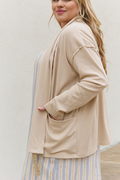 Soft Ribbed Open Front | Cardigan