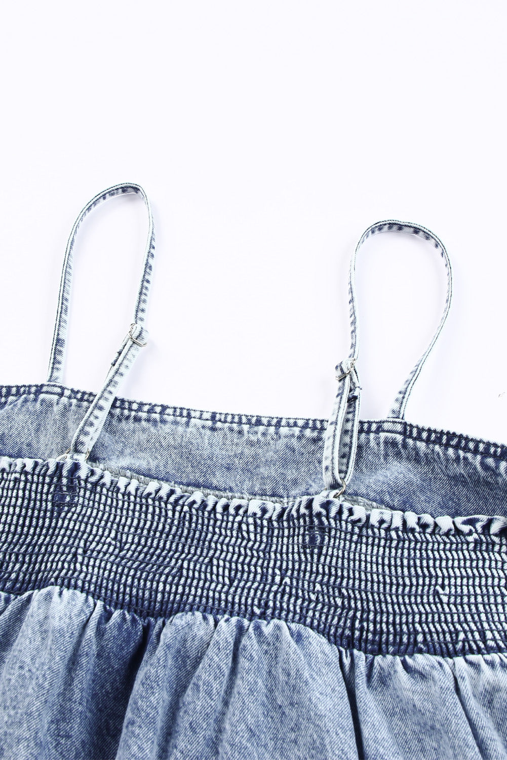 Smocked Adjustable Strap Denim | Cami